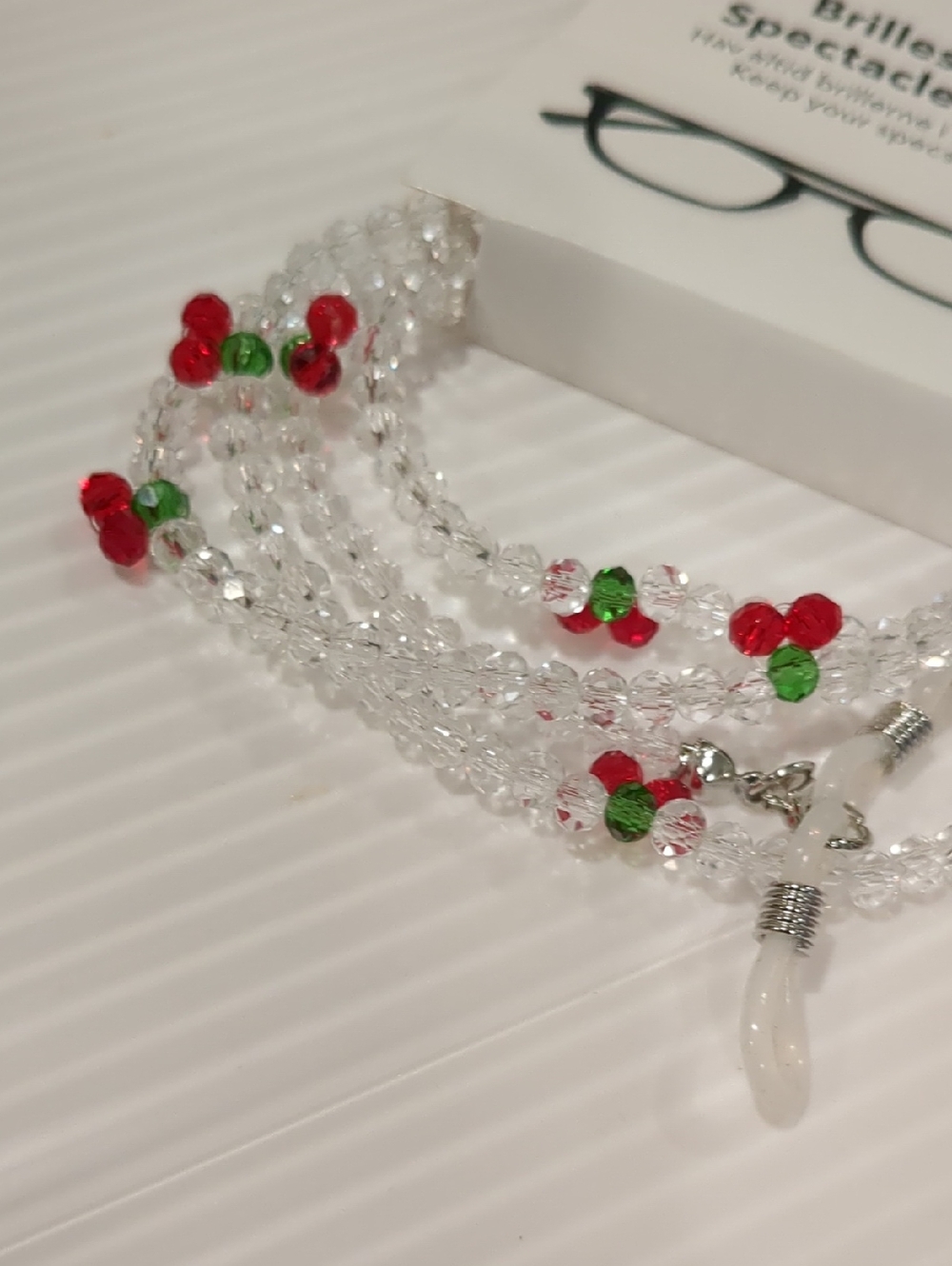 Spectacle Strap with Cherry Rhinestone Accents - Picture 5 of 5
